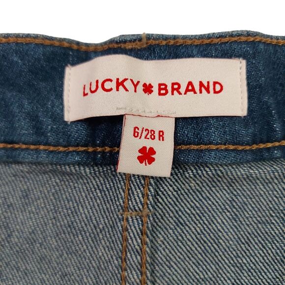 Lucky Brand Jeans Womens 28x28 Blue Boyfriend Mid Rise Relaxed Straight Denim - Picture 9 of 13